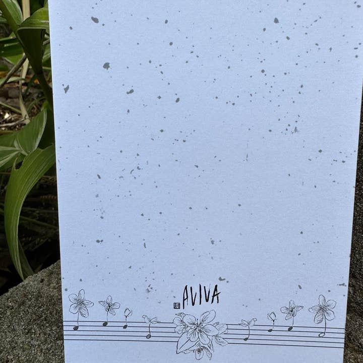 AVIVA TU LLC - Wholesale Stationery/Notecard Set - Notecards-Botanical Music Instruments21