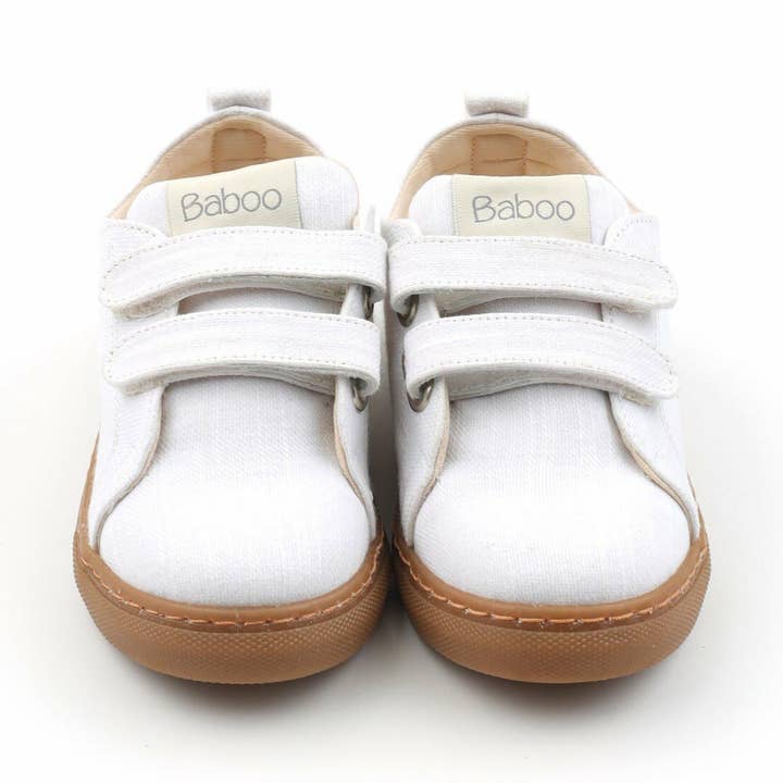 White Fabric Sneaker Casual Shoes for wholesale by Baboo