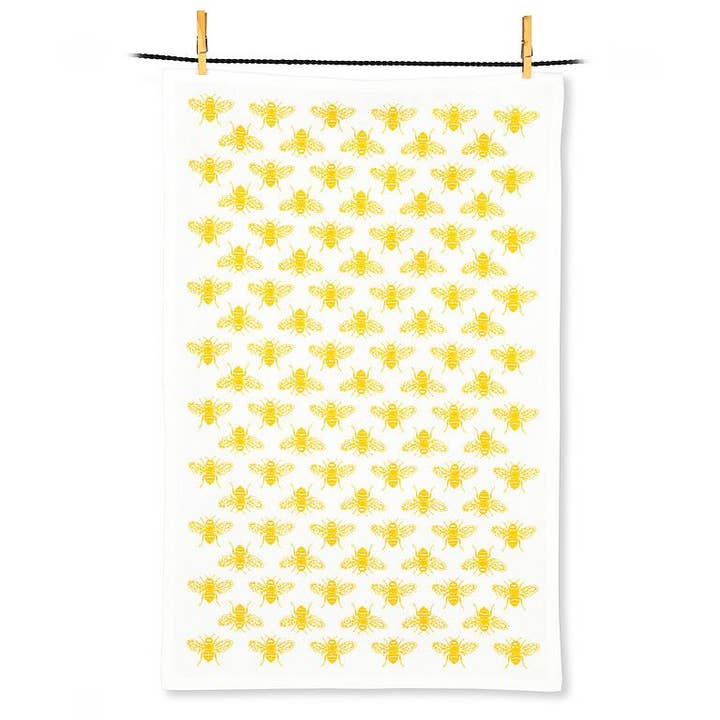 Bees Icons Outline Motiv Køkkenhåndklæde-18x28"L for engroshandel hos Abbott