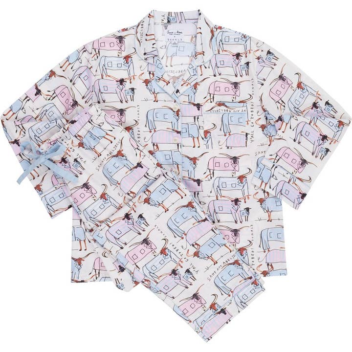 Women's Drawbertson Longhorns Long PJ Set for wholesale by Sant and Abel