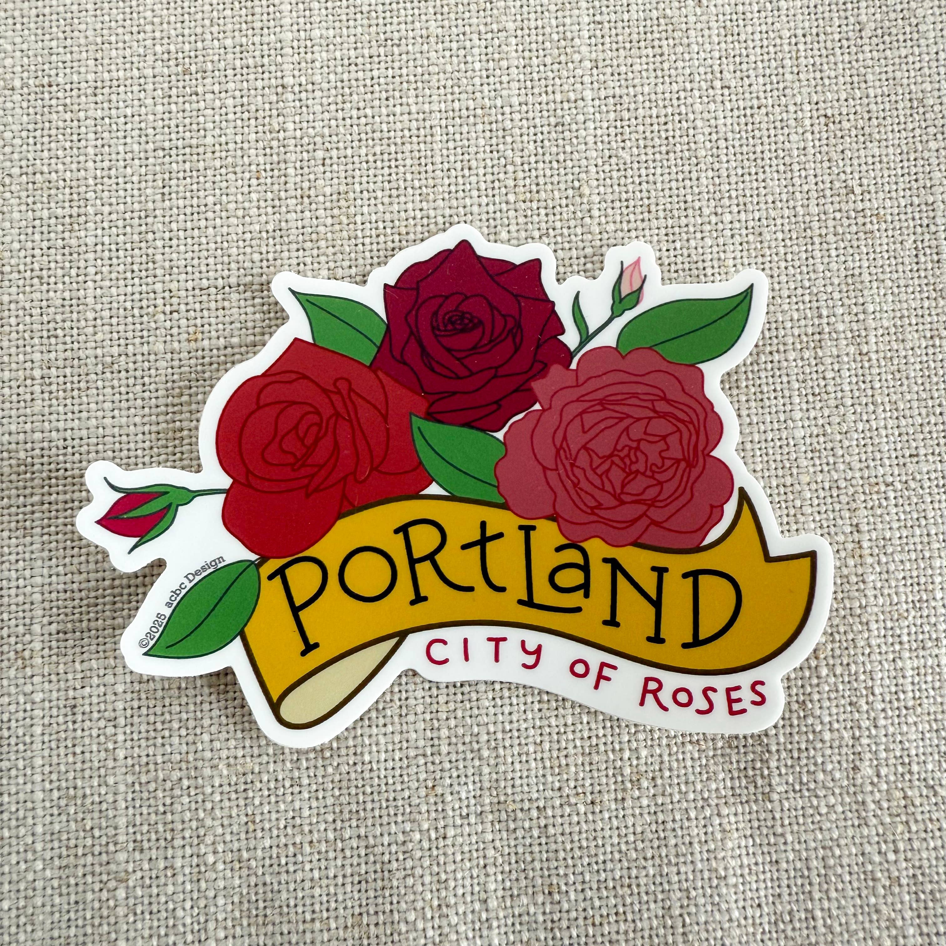 acbc Design - Wholesale Sticker - Portland City of Roses Vinyl Sticker0