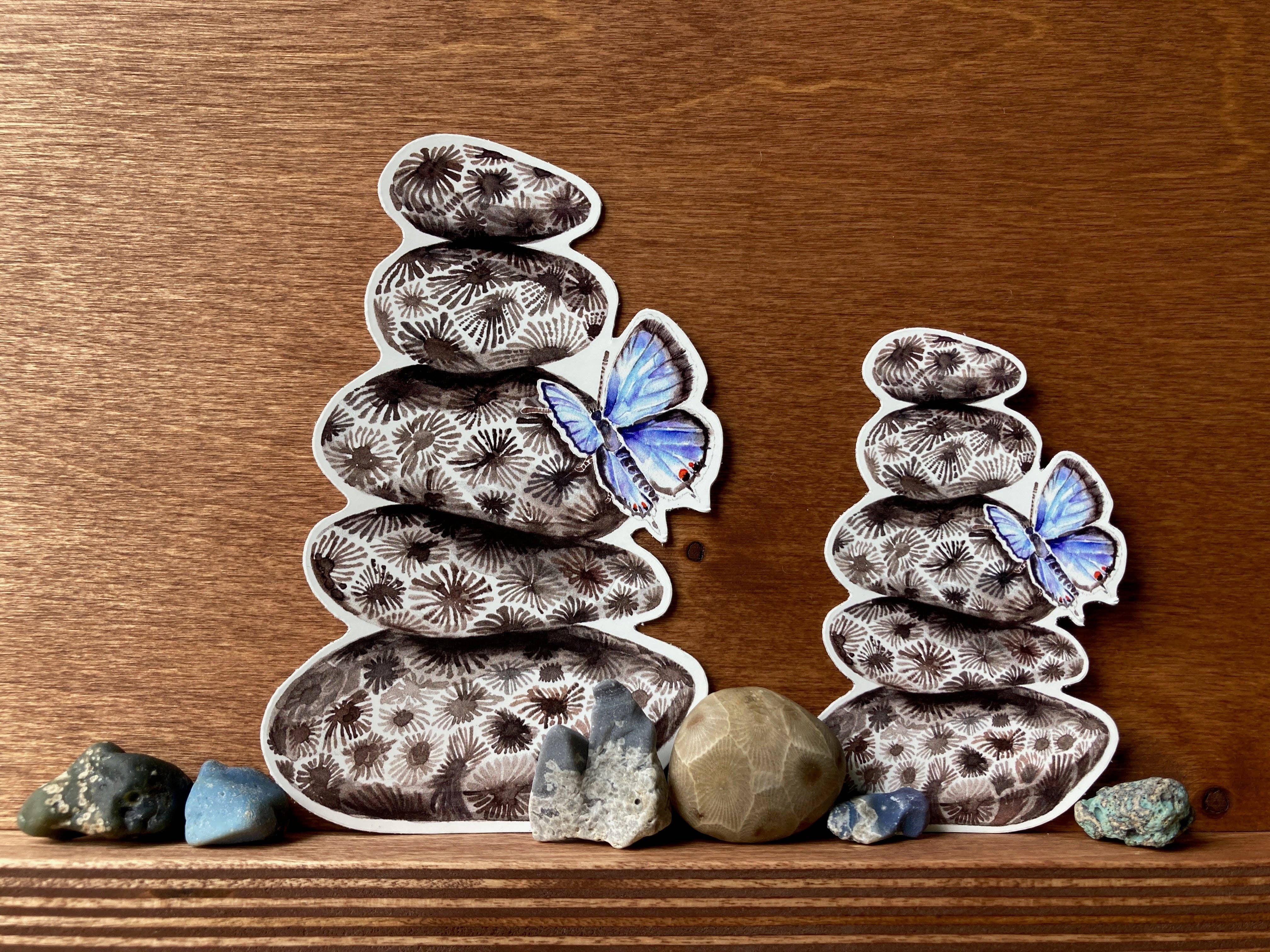 Petoskey Cairn with Michigan Butterflies