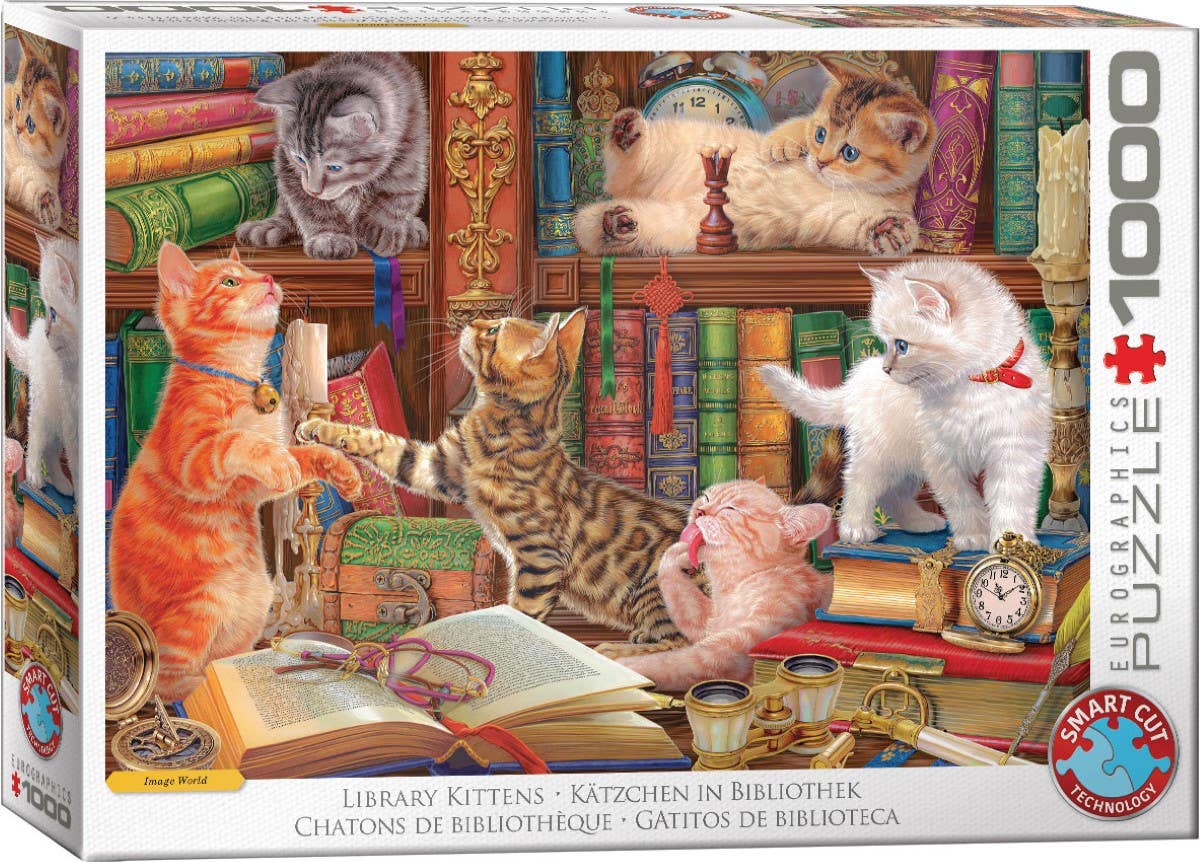 Eurographics Puzzles Europe - Wholesale Puzzle - Adult - Library Kittens0