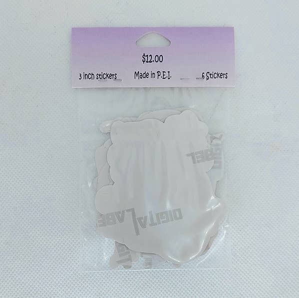 Glitter Ghost Clothing and Accessories - Wholesale Sticker - Assorti stickerpakket - Zes stickers van 3 inch3