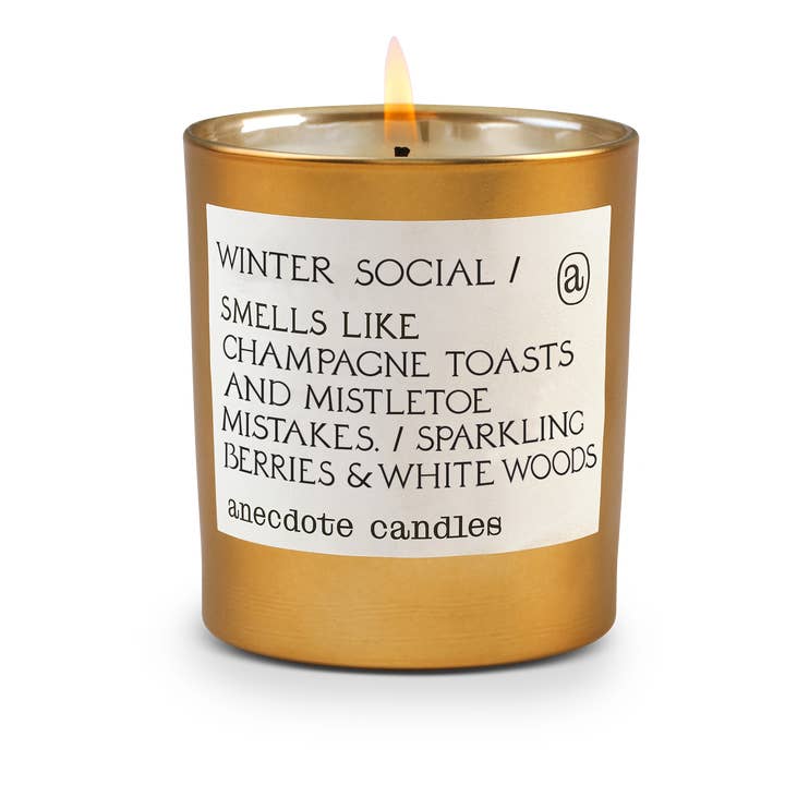 Anecdote Candles - Wholesale Jar/Filled Candle - Winter Social (Berries & White Woods)Â Gold Tumbler Candle