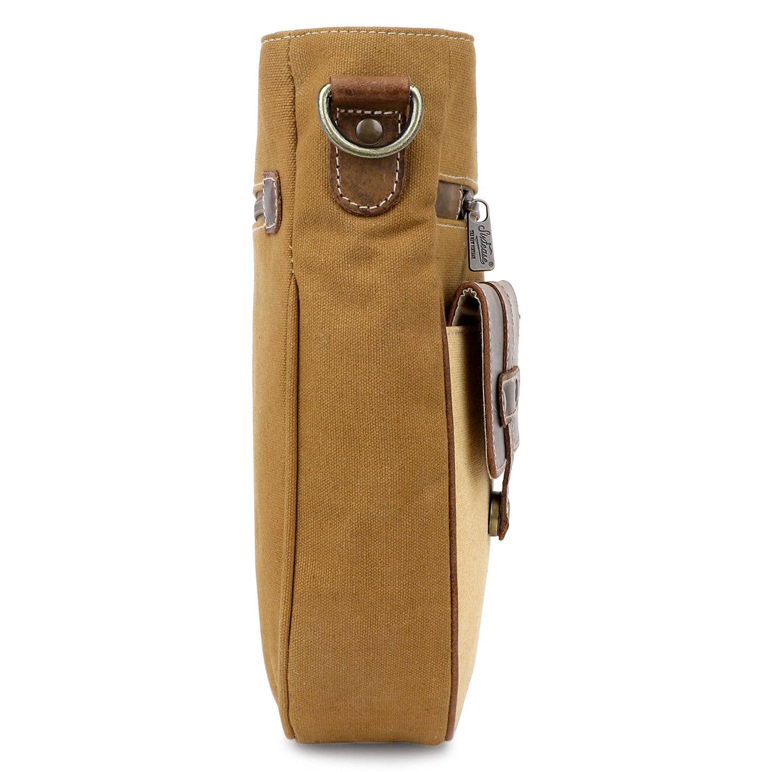 Sixtease Bags USA - Venta al por mayor Bandolera - Mujer - Bandolera de lona y cuero para mujer, color bronceado/león1