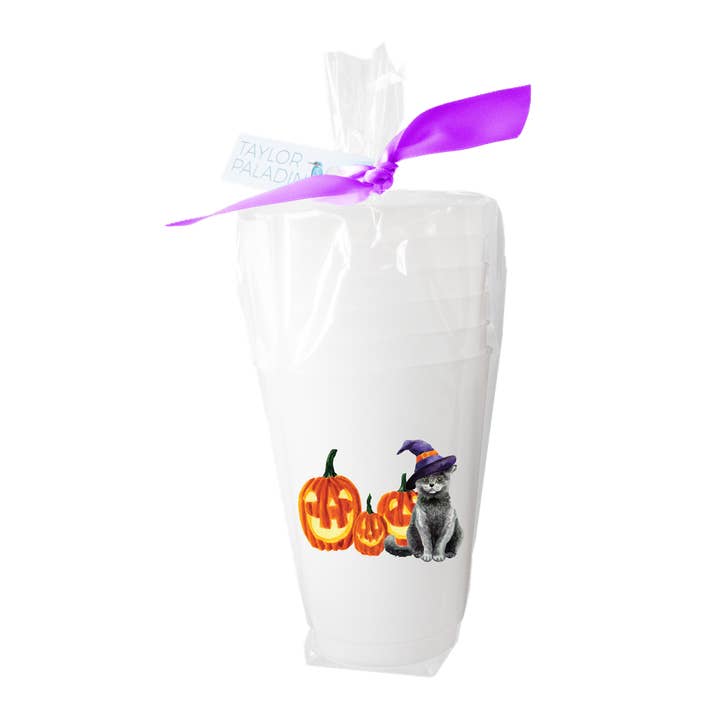 Halloween Cat Frosted Cups | Set of 6 for wholesale by Taylor Paladino