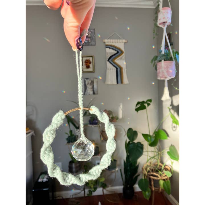 Why Knot - Vente Attrape-soleil - Créateur d'arc-en-ciel à prismes en macramé