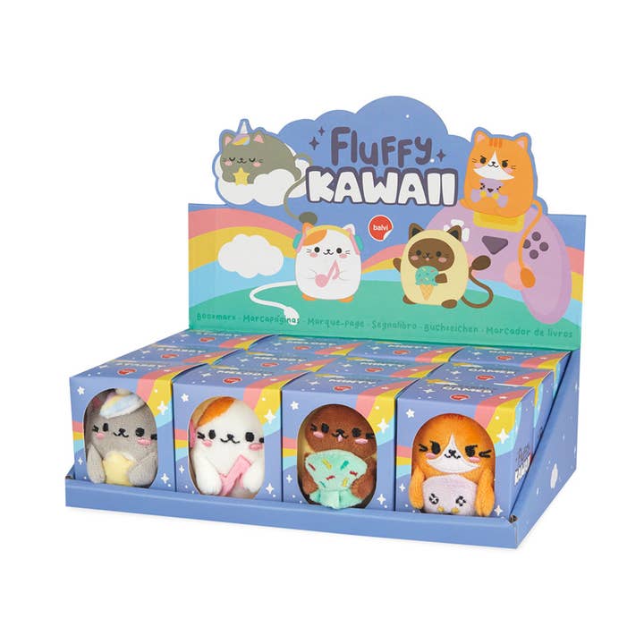 Balvi - Wholesale Bookmark - Fluffy Kawaii bookmarks display x12
0