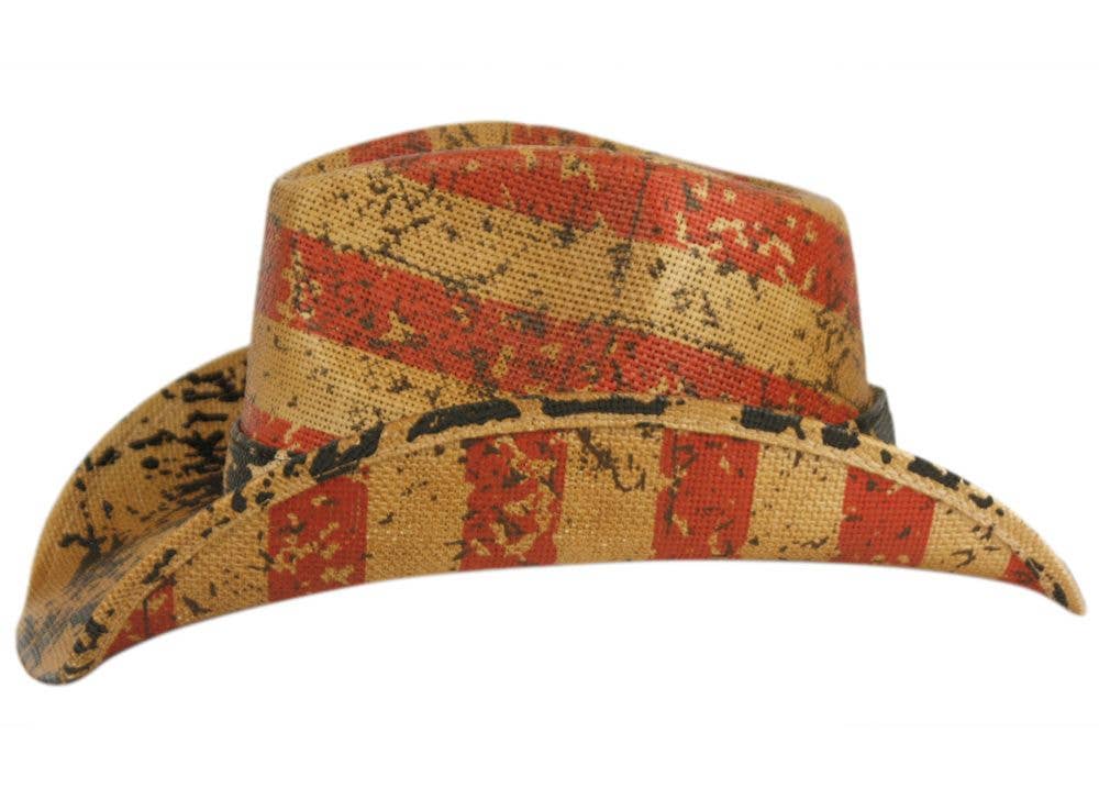 Epoch hats - Vendita all'ingrosso Cappello da cowboy - Unisex - Cappelli da cowboy con bandiera americana con fascia rifinita in tessuto2