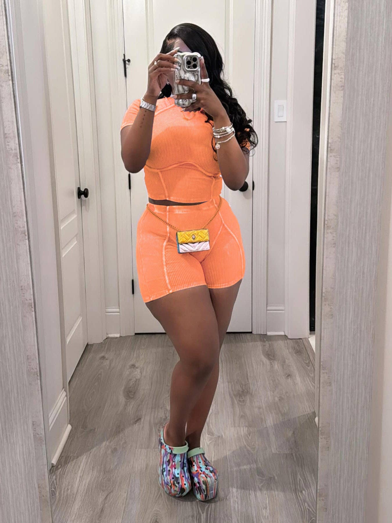 MB Fashion Wholesale - Wholesale Top & Short Set (NOT Loungewear) - Women's - MB FASHION WASHED RIBBED HIGH QUALITY SHORTS 2 PCS SET 4020LY1