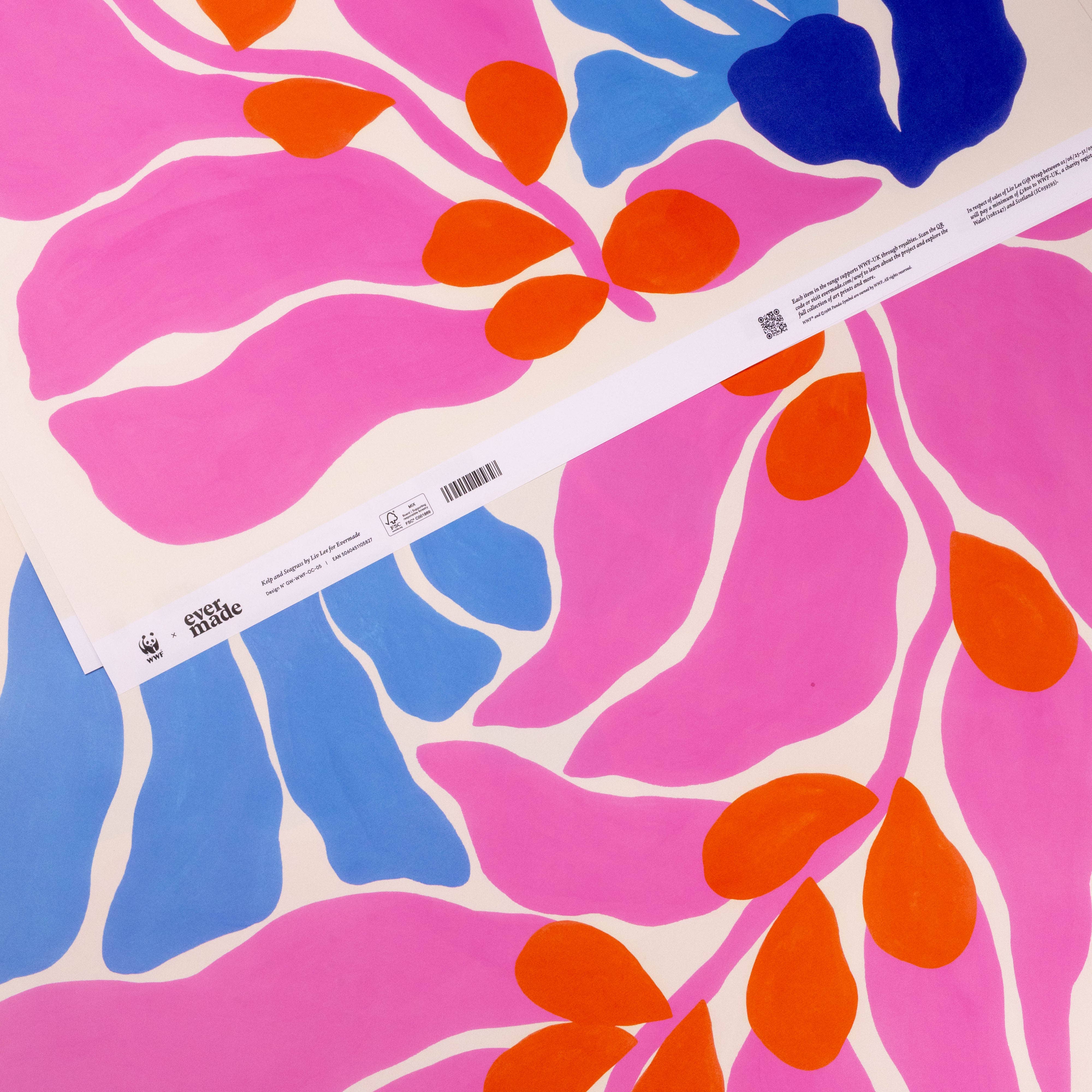 Evermade - Wholesale Flat Wrap - Kelp and Seagrass Gift Wrap by Liv Lee x WWF3