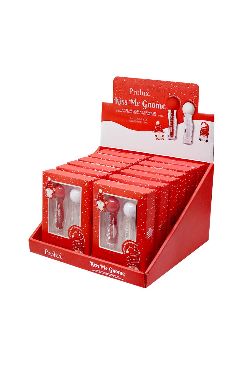 PINEAPPLE Beauty – wholesale Lip-gloss – Prolux K-304 Kiss Me Gnome Matte Color & Lip Gloss Set- 122