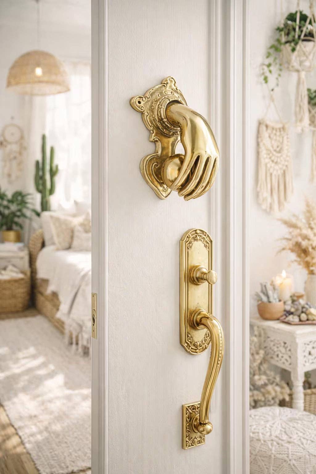 Ubud Glass – wholesale Knob/pull – Brass Fist & Ball Door Knocker (Gold or Antique Finish) | Handmade in Bali8