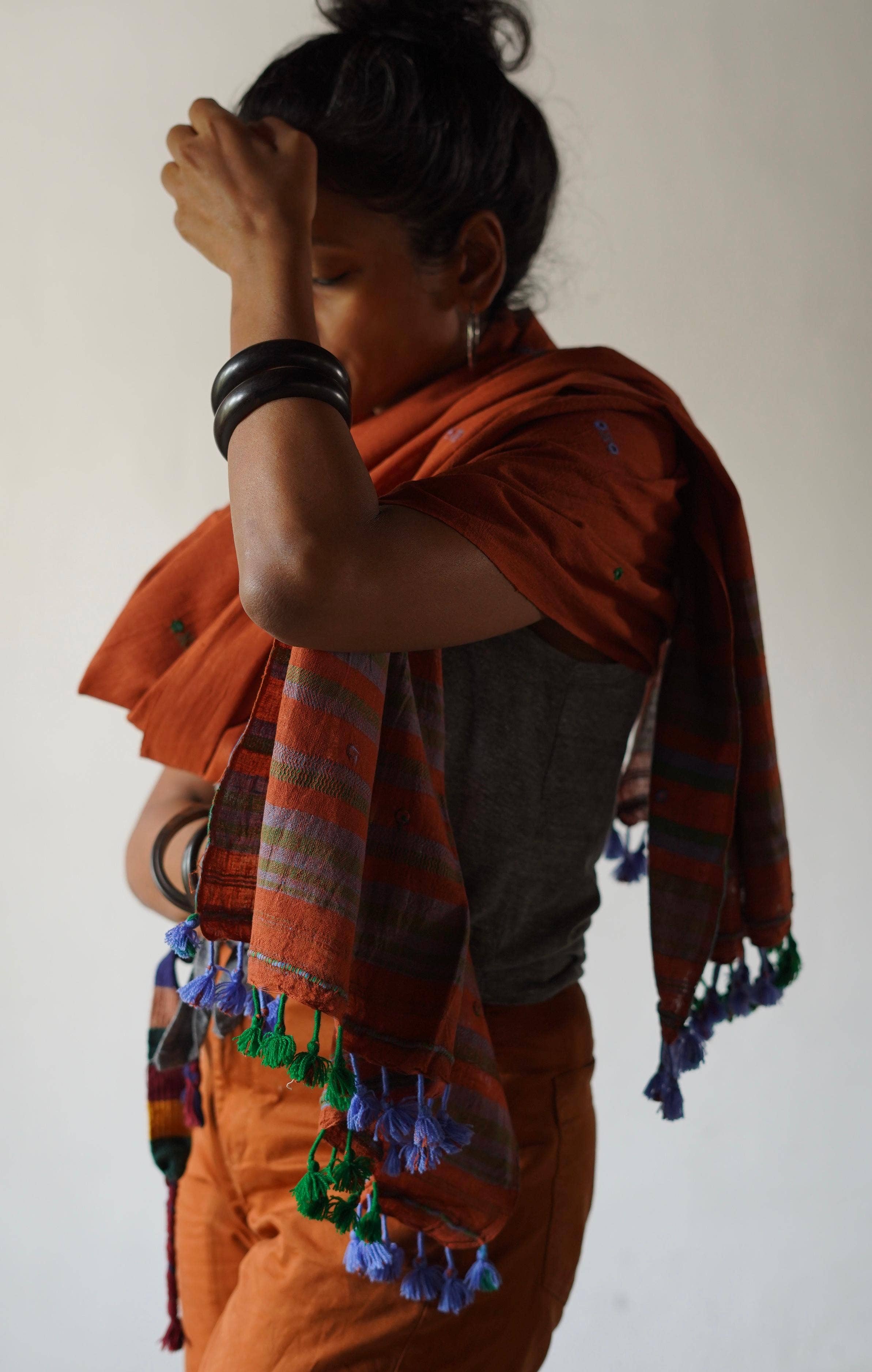 Annahmol - Wholesale Scarf - Unisex - Organic Indigenous Woven Cotton & Natural Dye Scarf30