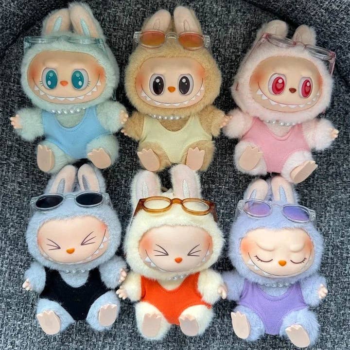 Premium Summer Beachwear Swimsuit Outfit for 15-17cm Dolls with Stylish Vest for Collectors and Display Labubu for wholesale by THE INTSUP USA