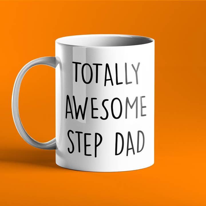Totally Awesome Step Dad Gift Mug for wholesale by Prickly Cards