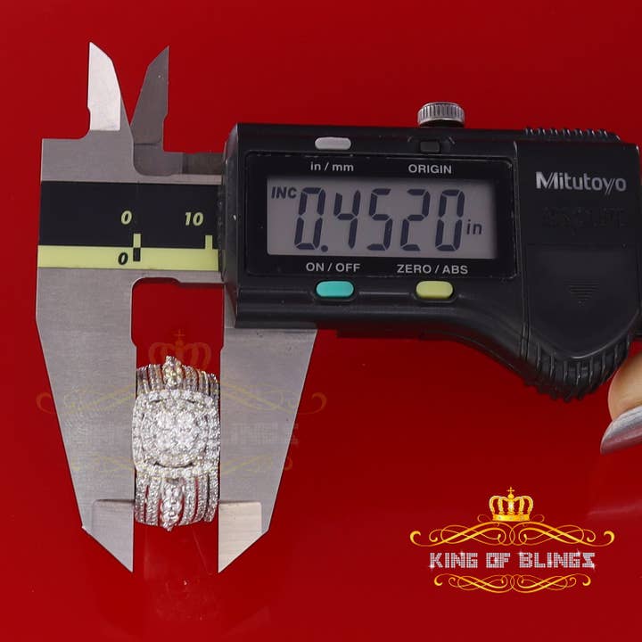 KING OF BLINGS - Wholesale Multi-stone ring - King Of Bling's925 White Silver 3.50ct Square Cubic Zirconia Double Bridal Womens Ring Size 711