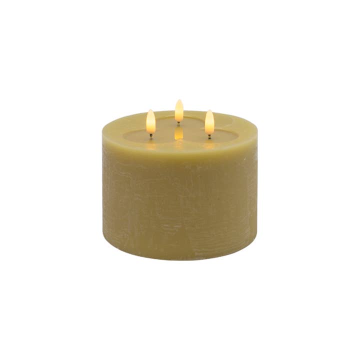 3 wick Small Dark Champagne Flameless Candle for wholesale on Faire