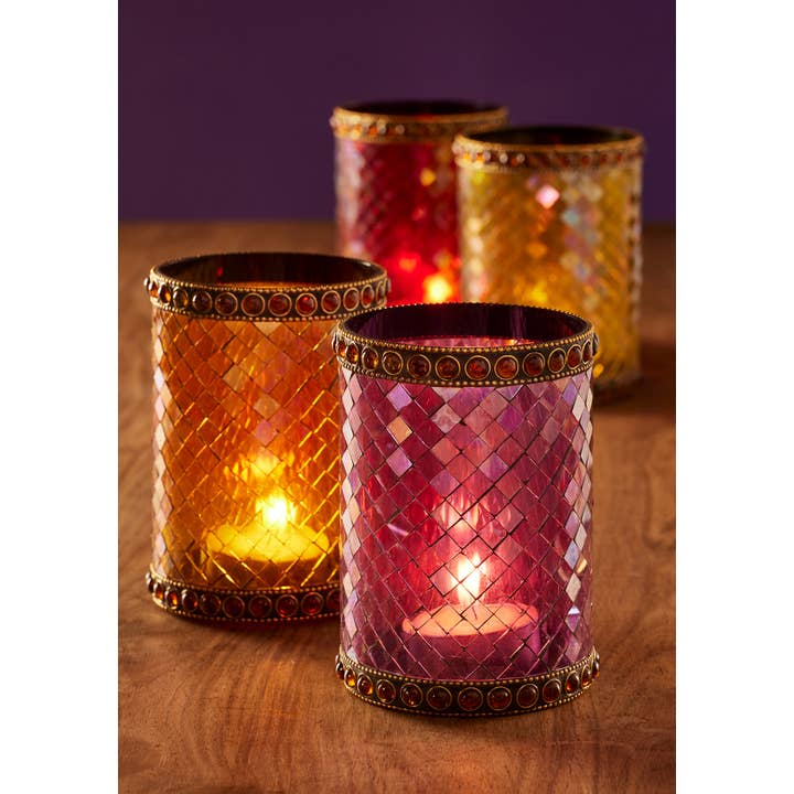 Namaste - Wholesale Candle Holder - Glass Mosaic Tealight Holder
