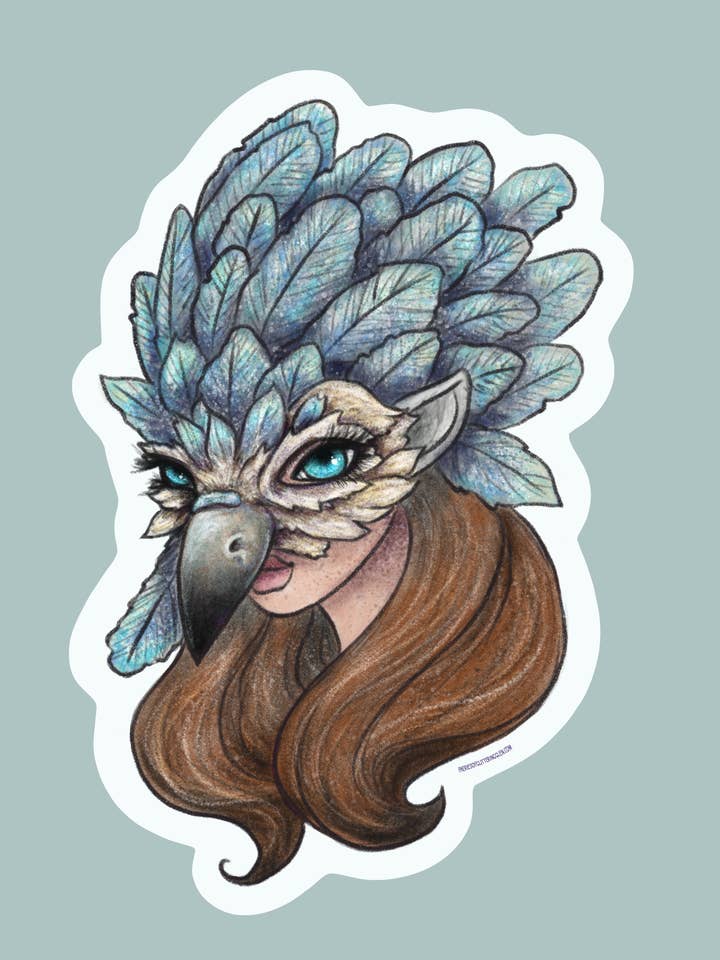 Ilya Werecat Faerie Fairy | Autocollant | Fantaisie pour la vente par Faeries of Glittering Glen