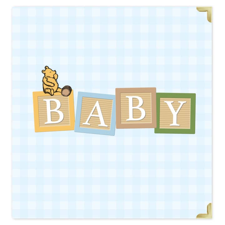 Winnie The Pooh Baby: Baby Blocks Blue 6X8 Album for wholesale by Echo Park Paper Co.