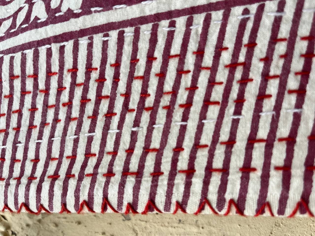 bhavnas boutique – wholesale Quilt – Printed Kantha Quilt Indian Cotton Queen Size Bedding Quilts2