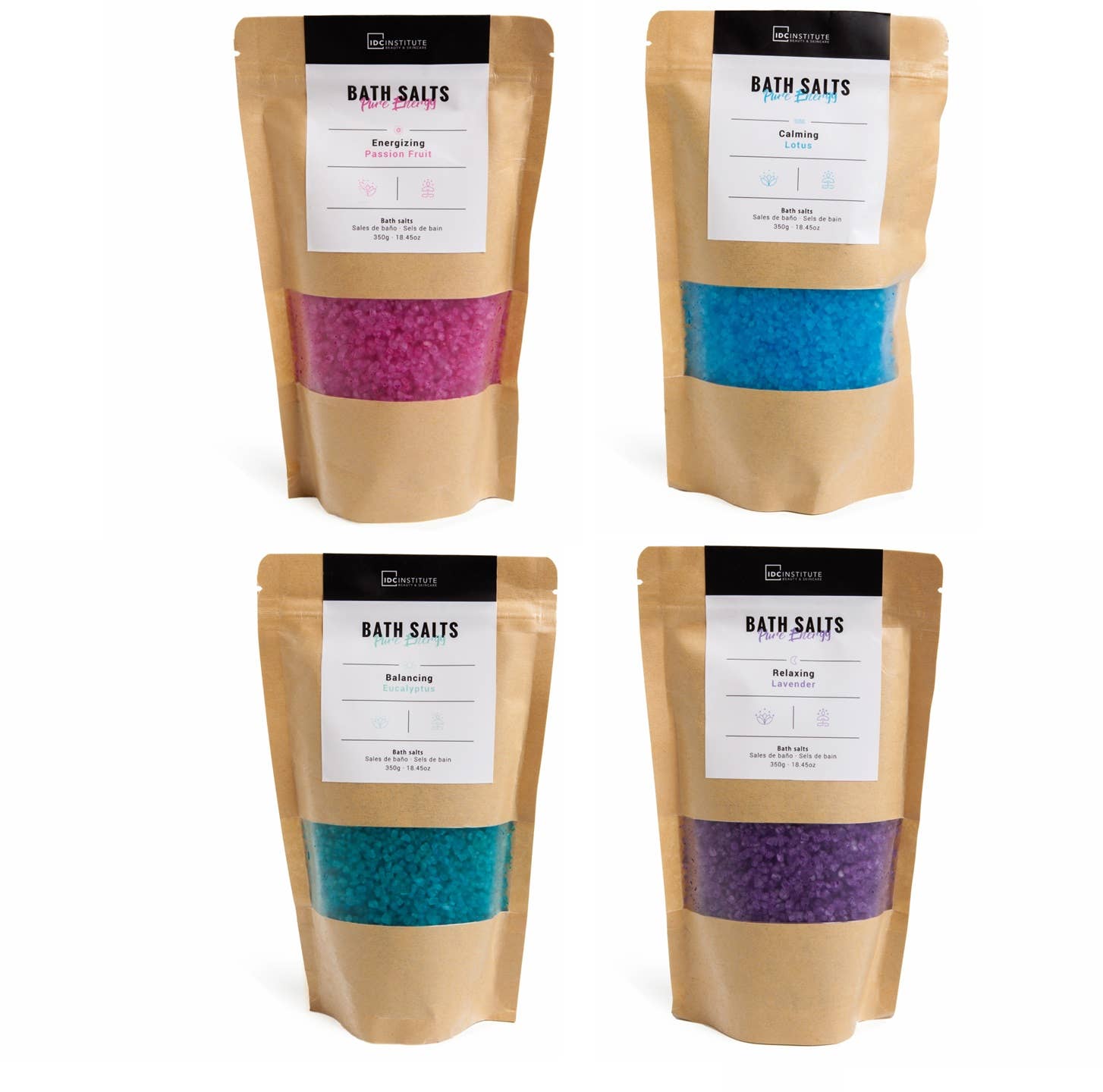 Aquarius Cosmetic SLU - Wholesale Bath Salts - IDC INSTITUTE PURE ENERGY BATH SALTS 350GR6