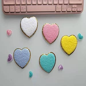 3 Iron on Yellow Shades Cotton Heart Patches for Applique, Repairs,  Customising – Vintage Patch