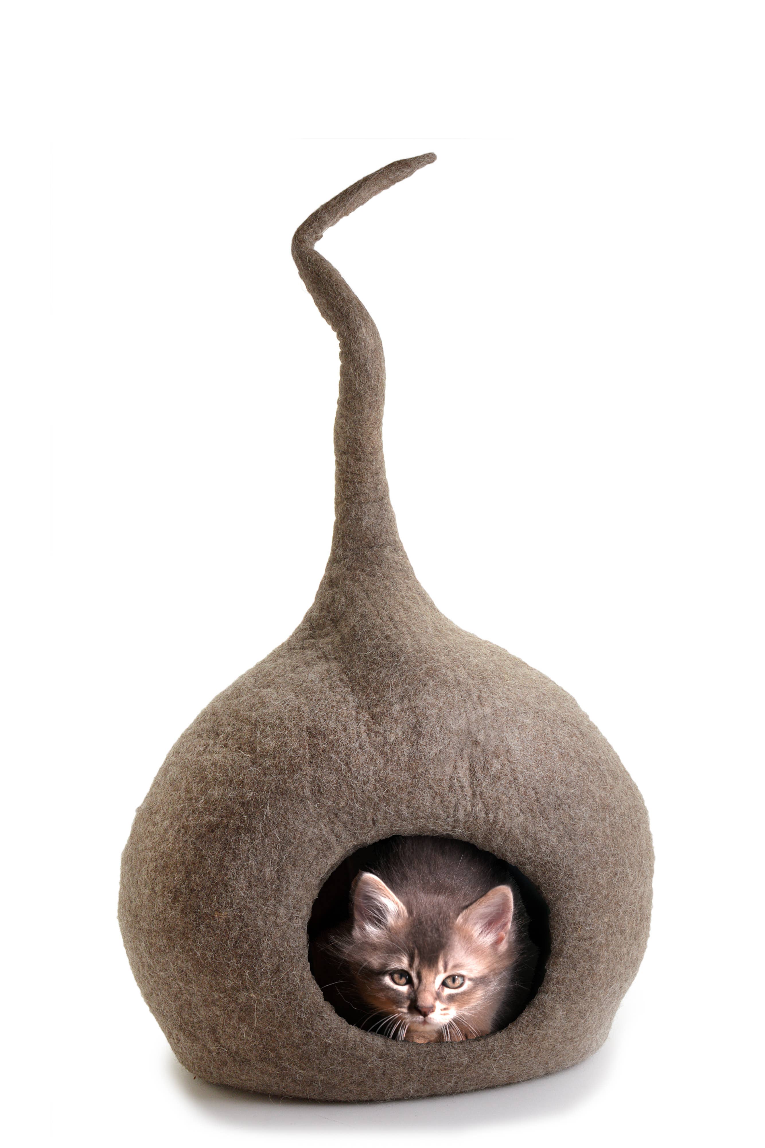 CBC DESIGNS – Großhandel Haustierhöhle – Katze/Hund – CBC Pets Einzigartiges Katzenhöhlenbett Groß – 100 % Wollfilz, handgefertigt3