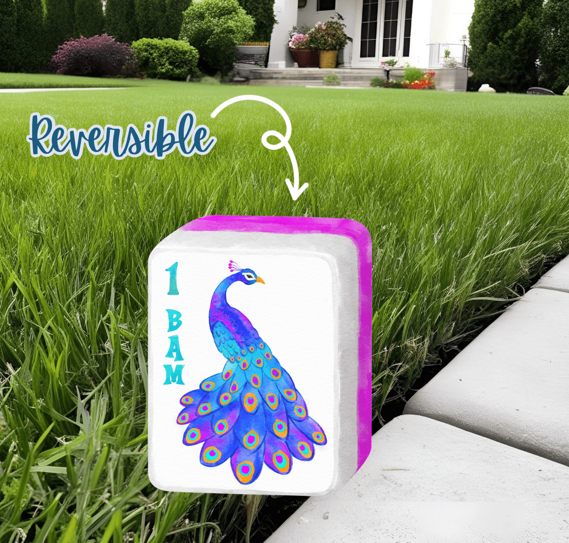Front Porch Elegance - Wholesale Garden/Lawn Stake - Mahj Party Pair Reversible Garden Stake1