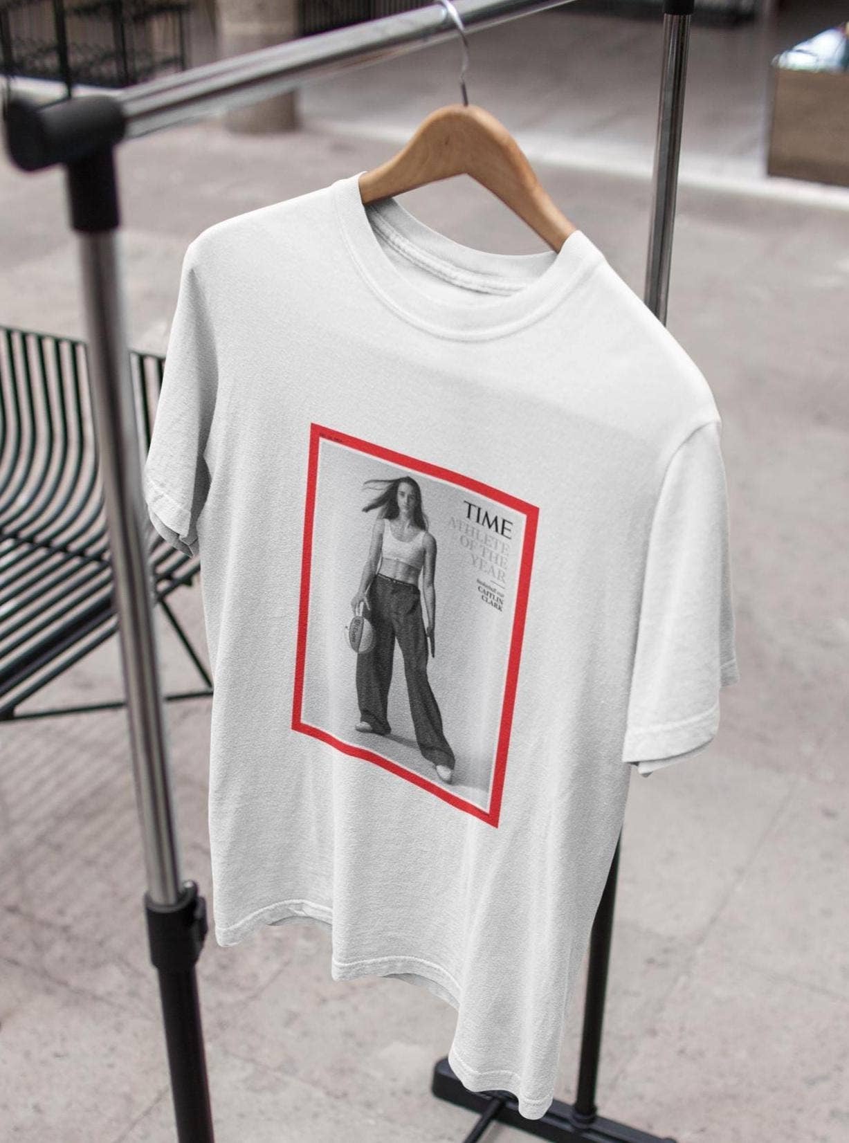 TheKingShirt - Wholesale Graphic Sweatshirt - Women's - Caitlin Clark Time Magazine Tee - Comfortable Graphic Tee1