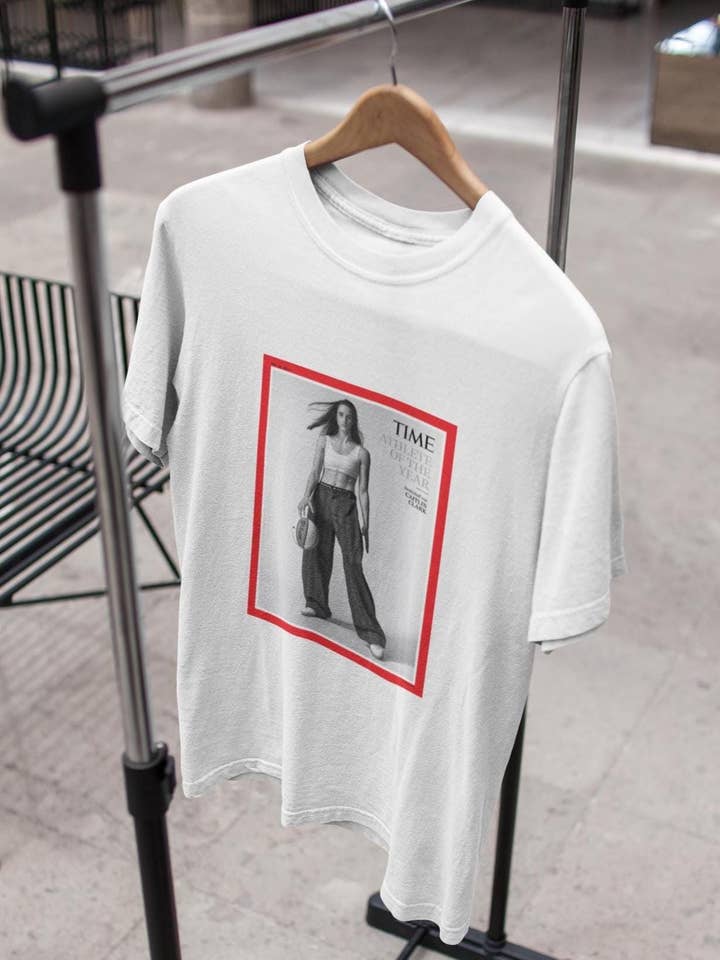 TheKingShirt - Wholesale Graphic Sweatshirt - Women's - Caitlin Clark Time Magazine Tee - Comfortable Graphic Tee1