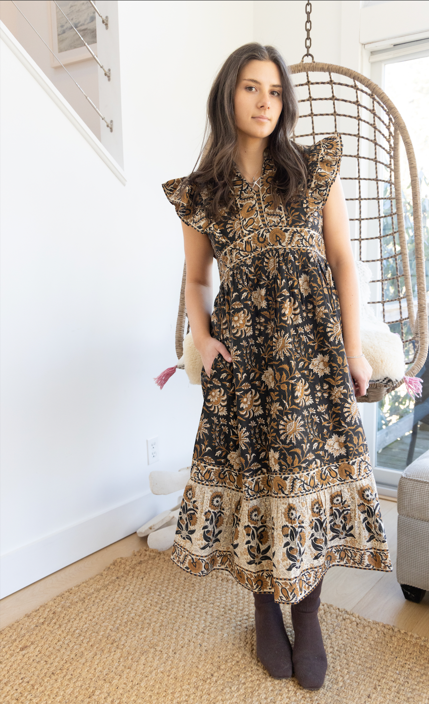 NIBI MTK - Wholesale Dress - Women's - Lennon Dress in Black Jacobean0