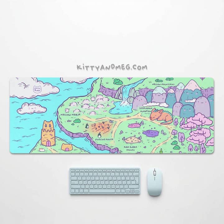Kawaii Kingdom Deskmat for wholesale by Kitty and Meg