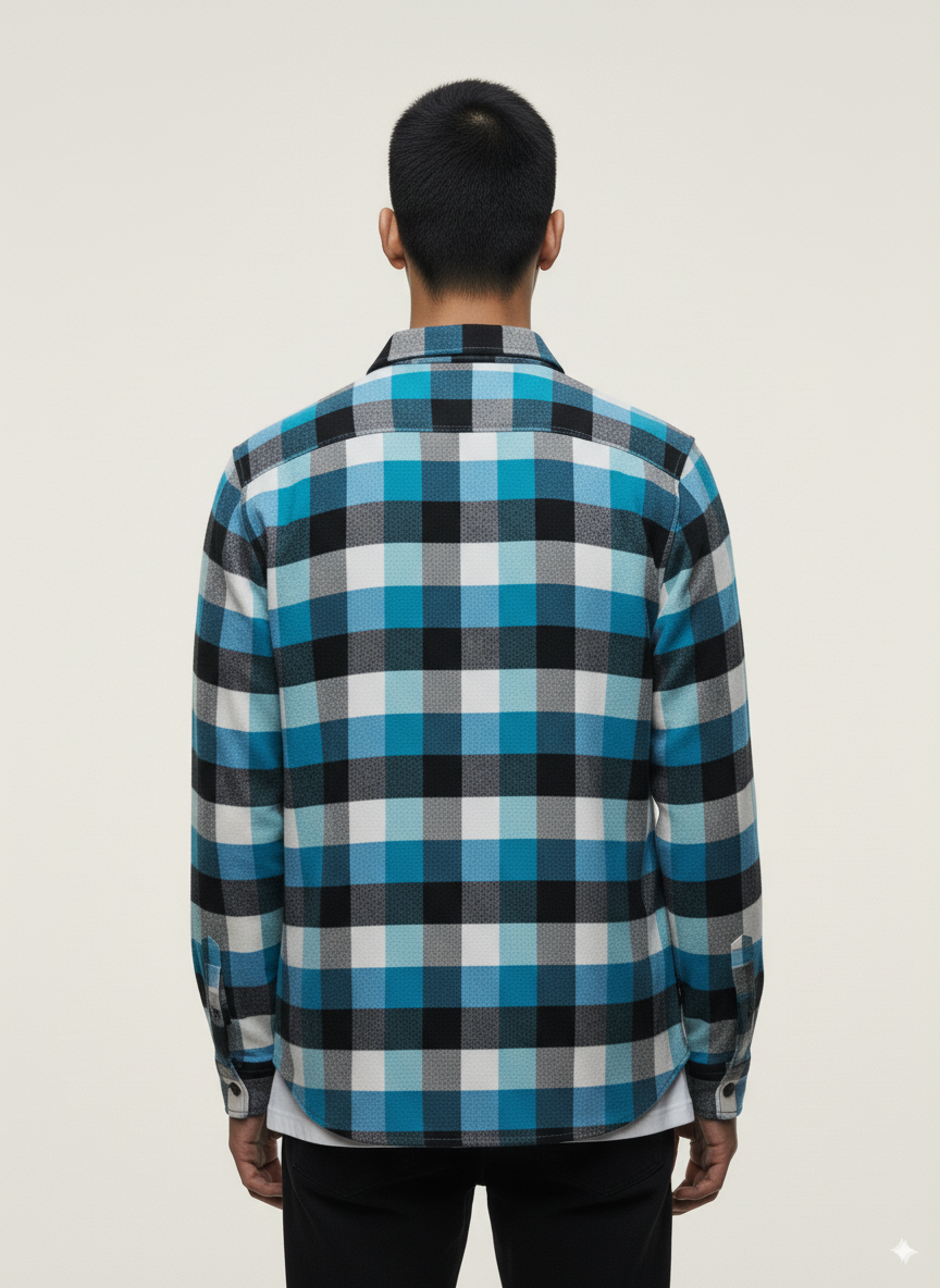 Flannel Long Sleeve Buffalo Plaid Shirt  for wholesale on Faire4