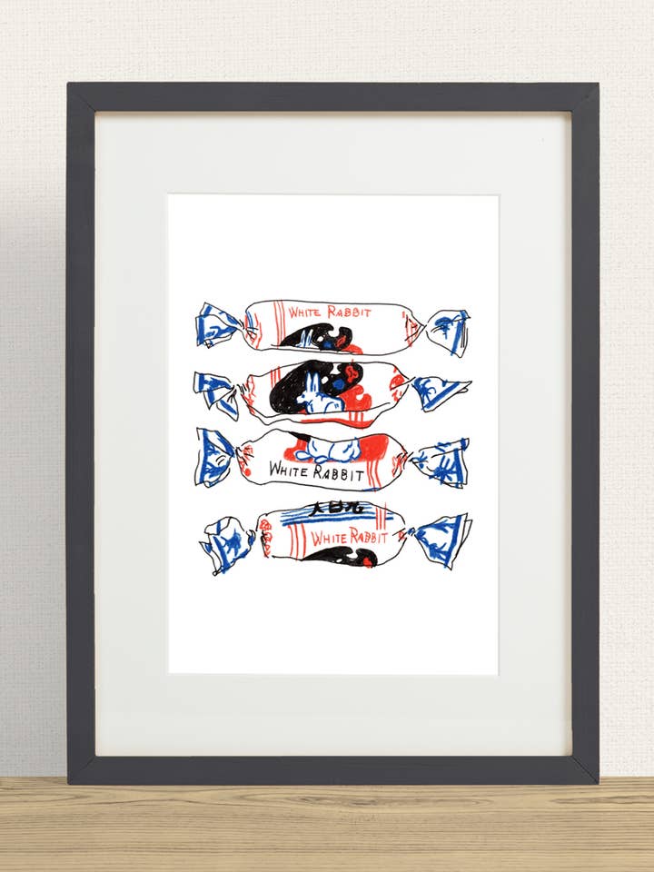 White Rabbit Print for wholesale by Stay Home Club