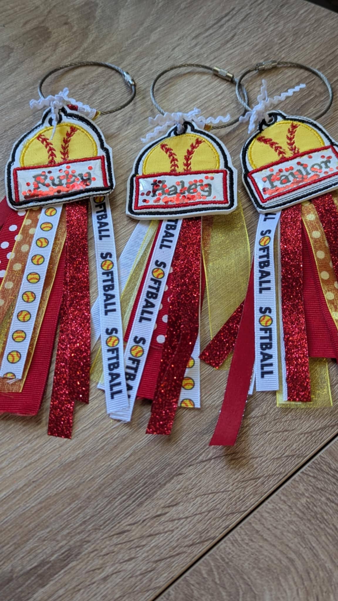 525 Fiber and Designs - Wholesale Keychain - Unisex - Baseball or Softball Bag Tag- Personalized/Custom Embroidery2