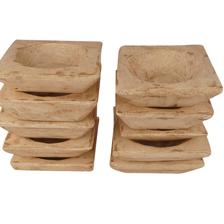 My Amigos Imports - Wholesale Candle holder - Arizona™ Farmhouse Square-Candle Ready-Bowl-4 Color Choices5