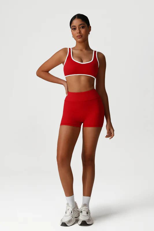 Sodalemon - Wholesale Activewear Set - Women's - Women High-Waisted Butt-Lifting Yoga Set: Sports Bra + Short