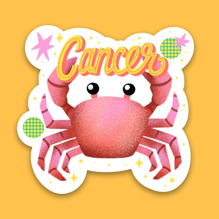 Krebs-Horoskop-Aufkleber für den Großhandel von Riri Tamura Design