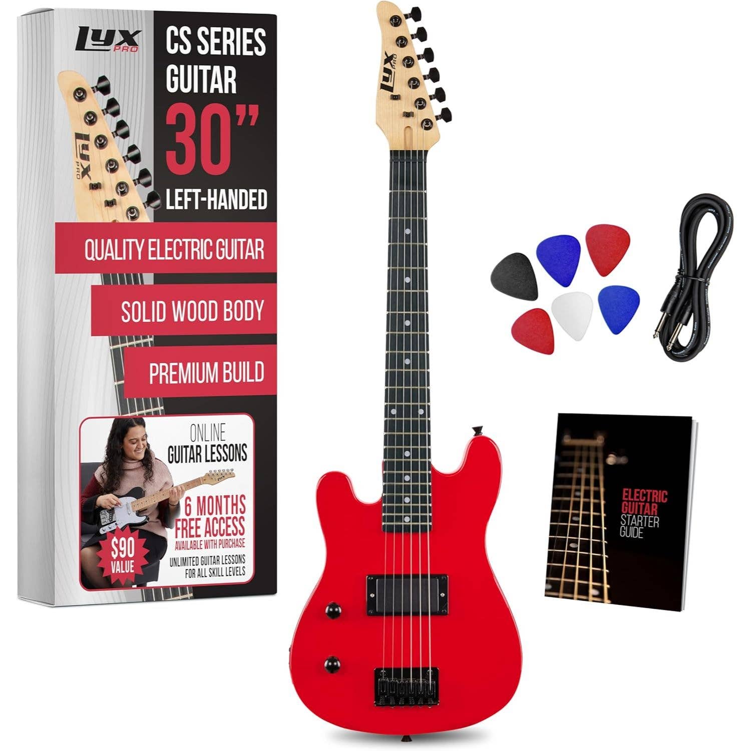 LyxPro – wholesale Musical instrument – CS 30” Beginner Electric Guitar Kit with Guitar & More!7