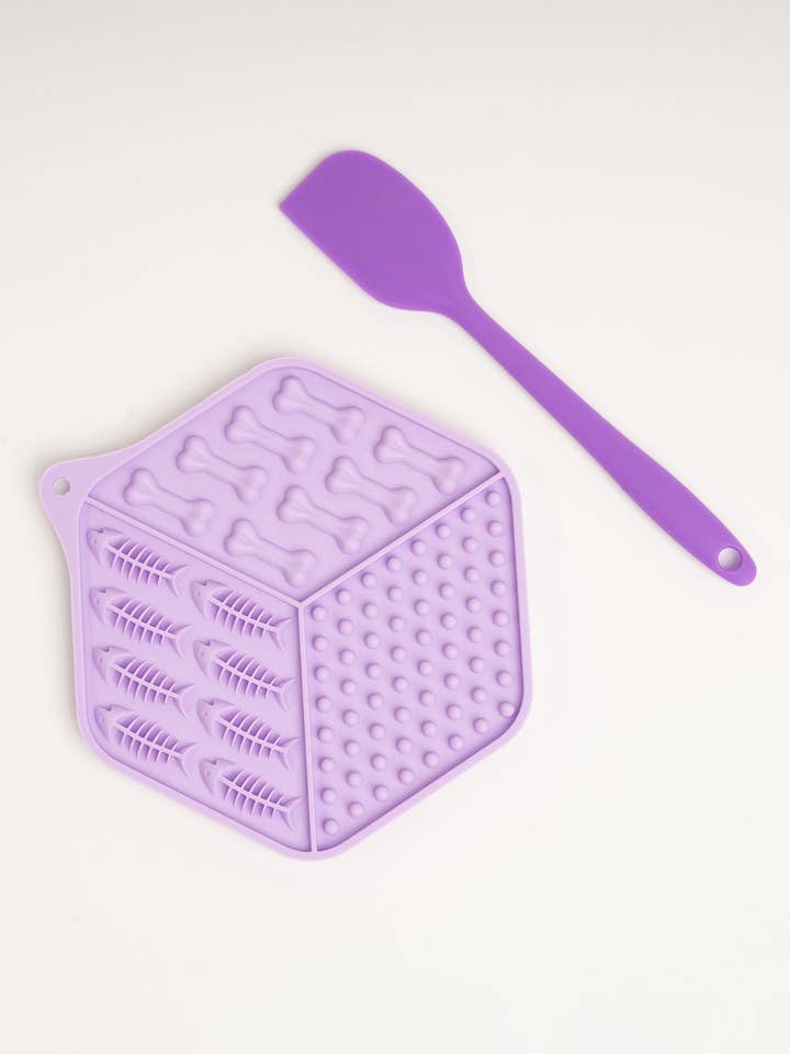 Lavender Lick Mat Set for wholesale by Studio Tails