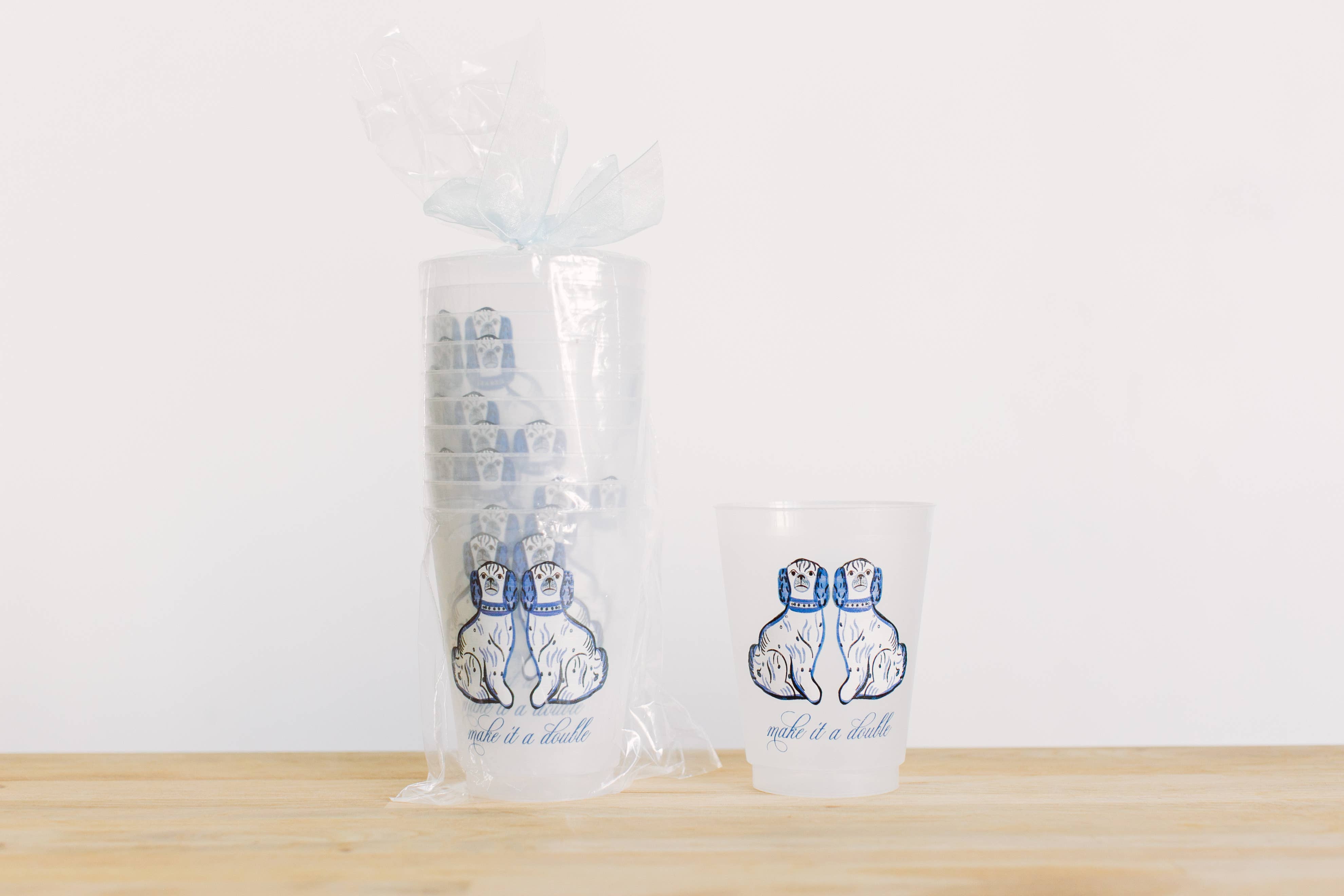 Sip Hip Hooray – wholesale Drinking glass/cup – Make It A Double Frosted Cups2