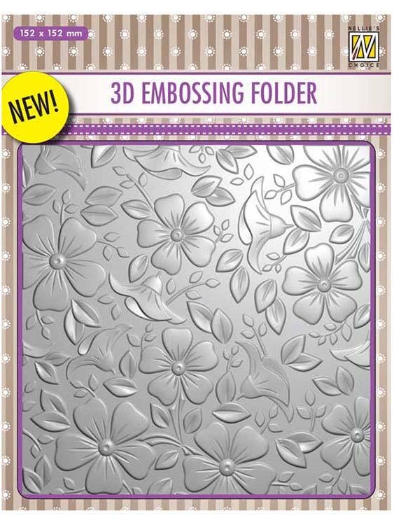 Nellie's Choice Chemise de gaufrage 3D 6 x 6 Fleurs 3 pour la vente par Ecstasy Crafts Distributing