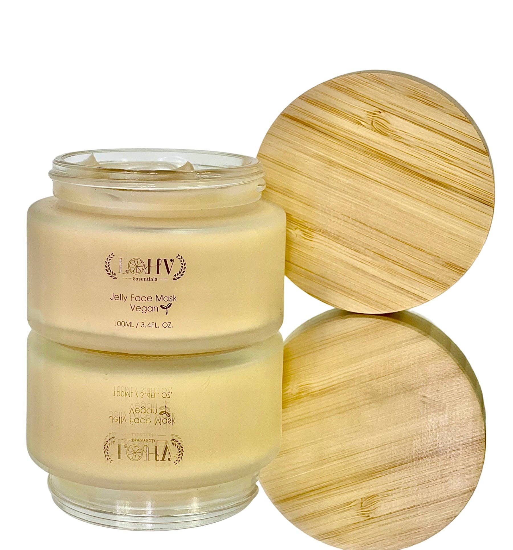 LOHV ESSENTIALS - Wholesale Skincare Face Mask - PREMIUM 100% VEGAN JELLY FACE MASK with Kombucha + Retinol + Turmeric Extract6