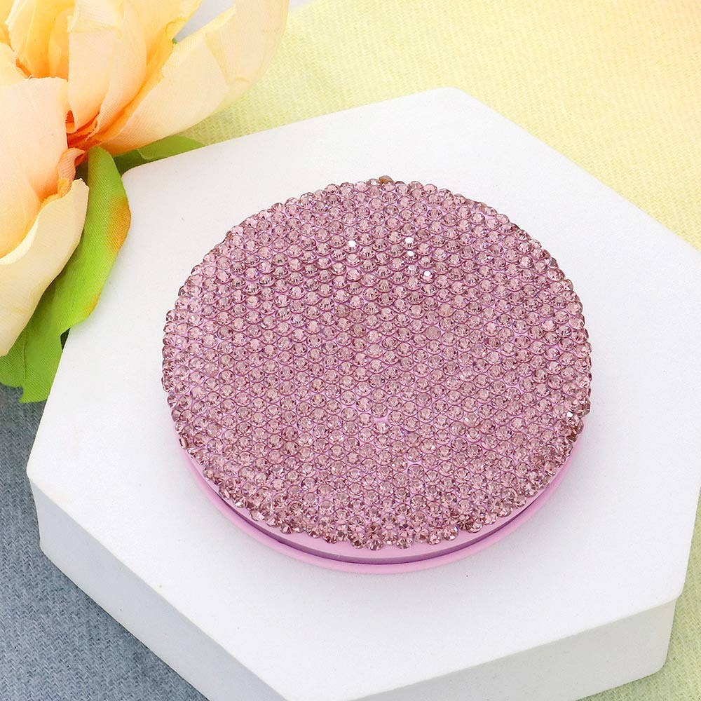 Sensibling Corp. - Vente Miroirs de poche - Miroir compact rond clouté Bling11