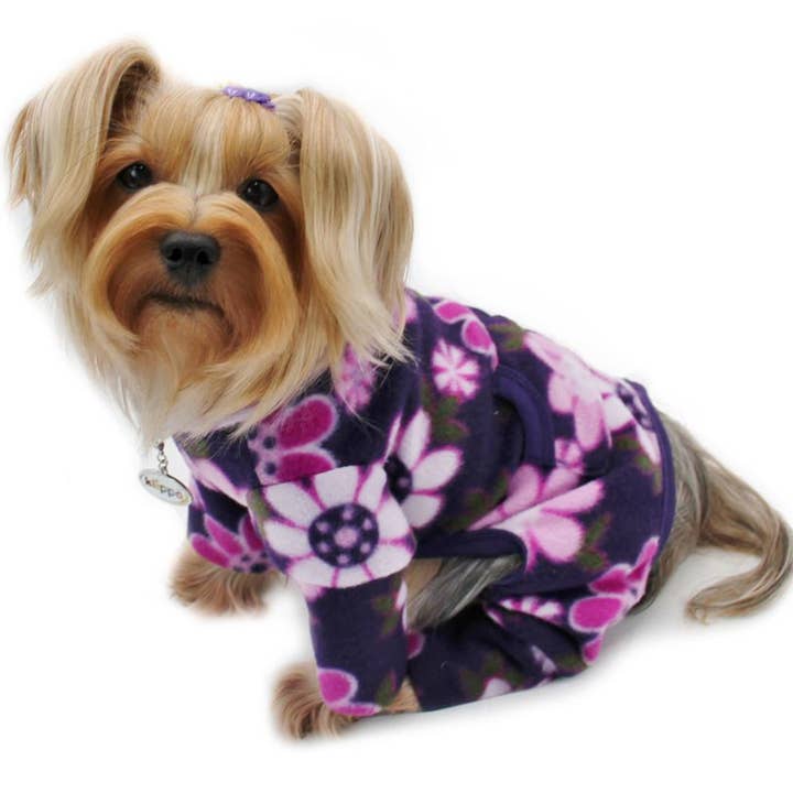 Midnight Garden Fleece Turtleneck Pajamas for wholesale by Klippo Pet
