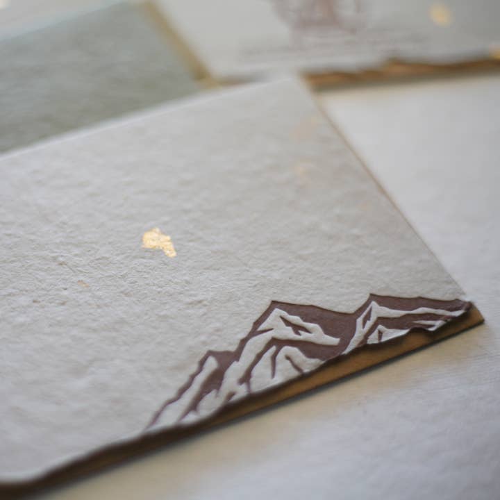 skelley west design co + letterpress - Wholesale Stationery/Notecard Set - Letterpress card pack | handmade paper | Mountains1