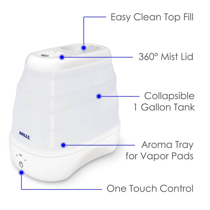 Crane Baby - Wholesale Air Humidifier - Crane x HALLS® Collapsible Cool Mist Humidifier